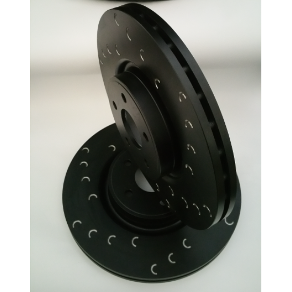thumbnail image 2 of MTEC Drilled & Grooved Front Brake Discs + Pads For Ford Focus 2.0ST TDCi 2014+ 2 of 3